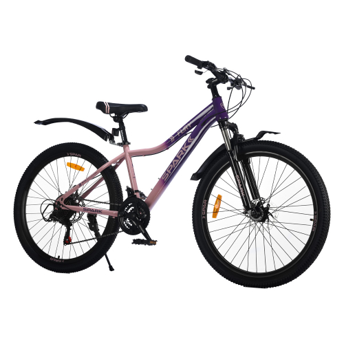 Велосипед SPARK FURY (колеса - 26", сталева рама - 15") фіолетовий з персиковим Велосипед SPARK FURY (колеса - 26", сталева рама - 15") фіолетовий з персиковим