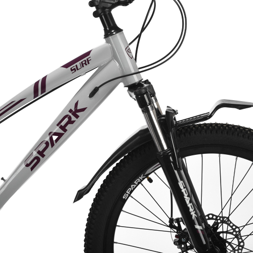 Велосипед SPARK SURF (колеса - 24", сталева рама - 11") сірий Велосипед SPARK SURF (колеса - 24", сталева рама - 11") сірий