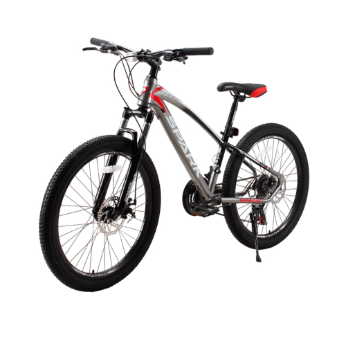 Велосипед SPARK SHARP JR. (колеса - 24", сталева рама - 12") сірий із чорним Велосипед SPARK SHARP JR. (колеса - 24", сталева рама - 12") сірий із чорним