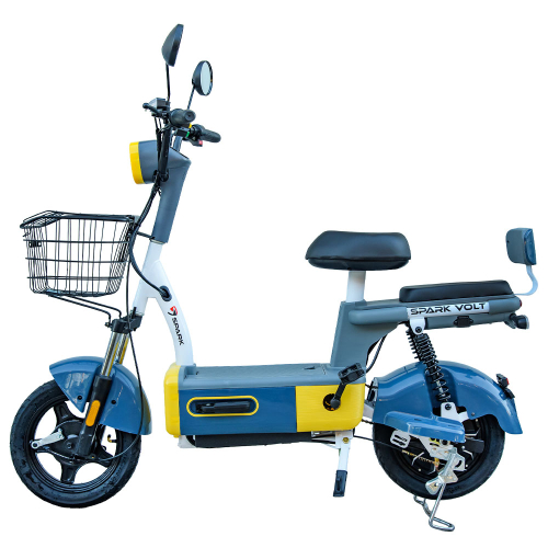 Велосипед з електромотором SPARK VOLT 14" 48V/400W/12Ah Синій з жовтим