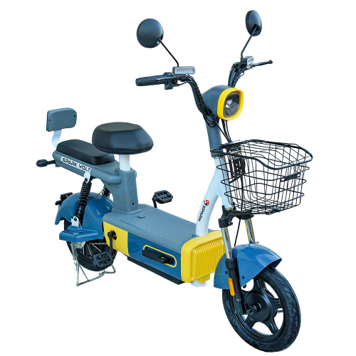 Велосипед з електромотором SPARK VOLT 14" 48V/400W/12Ah Синій з жовтим
