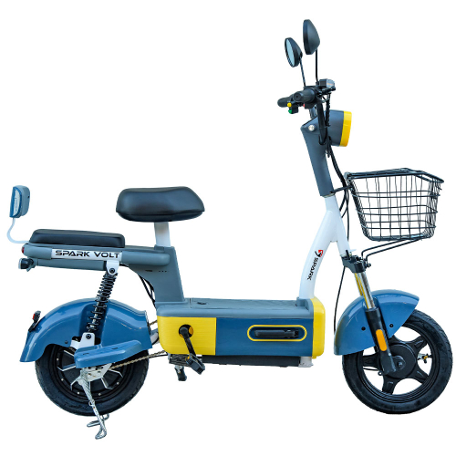 Велосипед з електромотором SPARK VOLT 14" 48V/400W/12Ah Синій з жовтим