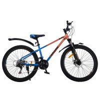 Велосипед SPARK BLINK (колеса - 26", стальная рама - 15") коричневый с синим