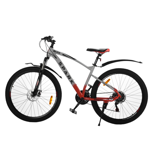 Велосипед SPARK BLITZ (колеса - 27,5", сталева рама - 17") сірий з червоним Велосипед SPARK BLITZ (колеса - 27,5", сталева рама - 17") сірий з червоним