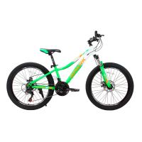 Велосипед SPARK WAVE JR. (колеса - 24", сталева рама - 12") зелений з білим