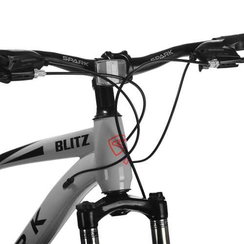 Велосипед SPARK BLITZ (колеса - 27,5", сталева рама - 17") сірий з червоним Велосипед SPARK BLITZ (колеса - 27,5", сталева рама - 17") сірий з червоним