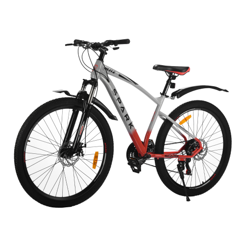 Велосипед SPARK BLITZ (колеса - 27,5", сталева рама - 17") сірий з червоним Велосипед SPARK BLITZ (колеса - 27,5", сталева рама - 17") сірий з червоним