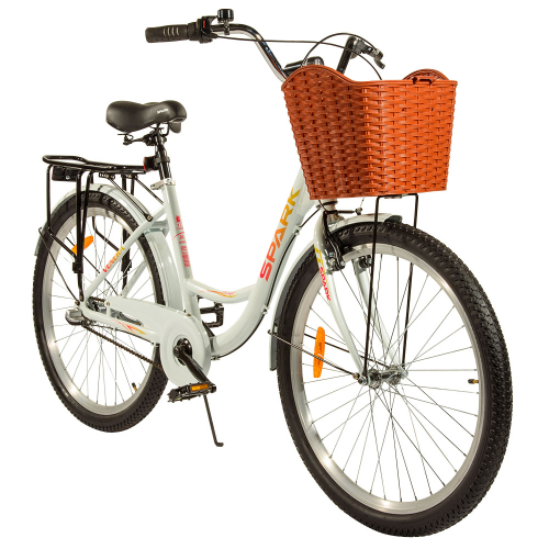 Велосипед SPARK PLANET-3 VENERA (алюмінієва рама - 17", колеса 26") (з кошиком, білий) Велосипед SPARK PLANET-3 VENERA (алюмінієва рама - 17", колеса 26") (з кошиком, білий)