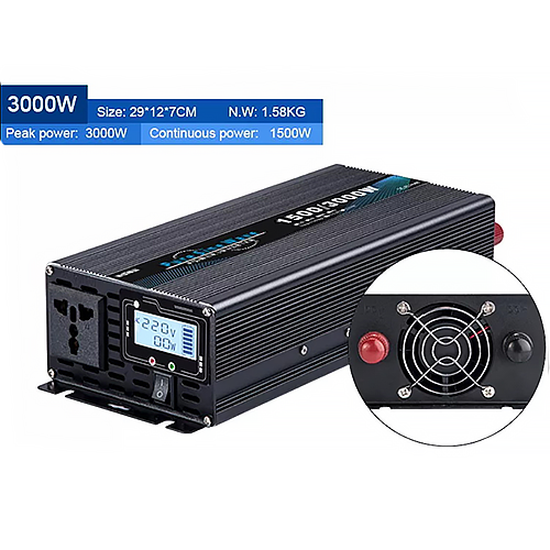 Інвертор HOULI 1500W / 3000W чиста синусоїда перетворювач напруги Інвертор HOULI 1500W / 3000W чиста синусоїда перетворювач напруги