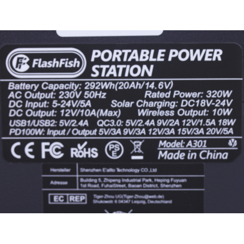 Портативна зарядна станція A301 Flashfish (80 000MAH) (320W)
