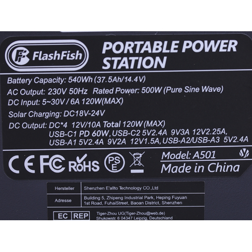 Портативна зарядна станція A501 Flashfish (150000MAH) (500W) Портативна зарядна станція A501 Flashfish (150000MAH) (500W)